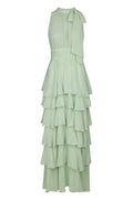 Marli Solid Chiffon Dress | Light Green | Kjole fra Neo Noir