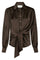 Naja Satin Shirt | Dark Brown | Bluse fra Neo Noir