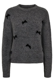 Fro Bow Pullover | Dark Grey | Strik fra Liberté