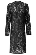 Lacy Ls Long Dress | Black Lace | Kjole fra Liberté