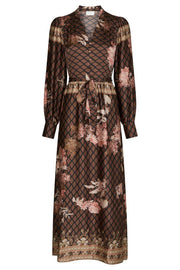 Nova Botanical Border Dress | Black | Kjole fra Neo Noir