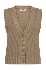 Kirby Knit Vest | Savannah Tan | Strik fra Mos Mosh