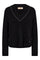 Zora V-Neck Bead Knit | Black | Strik fra Mos Mosh