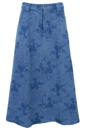 Fiola A-Skirt | Denim Blue | Nederdel fra Black Colour