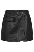 Phoebe Leather Wrap Skort | Nederdel fra Co'couture