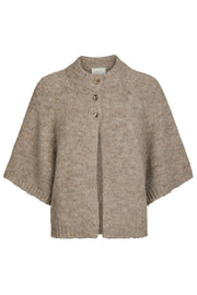 Benuta Fluffy Knit Cardigan | Beige Melange | Strik fra Neo Noir