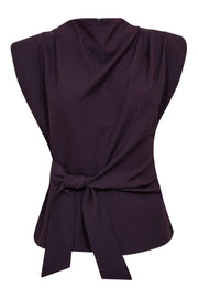 Nolan Pleat Top 35957 | Plum | T-Shirt fra Co'couture