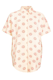 Sara-Ss-Shirt | Pink Smiley | Bluse fra Liberté