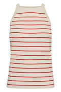 Imanja Caliz Stripe Knit Top | Spicy Orange | Strik fra Mos Mosh – nedsat