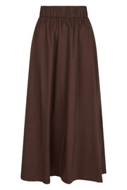 Yara Poplin Skirt | Dark Brown | Nederdel fra Neo Noir