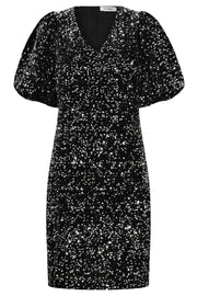 Serena Sequin Dress | Black | Kjole fra Co'couture