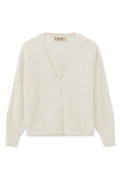 Thora V-Neck Knit Cardigan | Ecru | Strik fra Mos Mosh