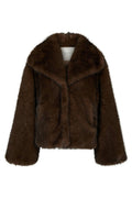 Stephanie Kunstpelzjacke | Braun | Jacke von Neo Noir