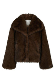 Stephanie Faux Fur Jacket | Brown | Jakke fra Neo Noir