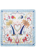 Sweet Palm Scarf | Blue | Tørklæde fra By Timm – nedsat