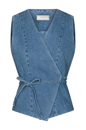 Samara Denim Waistcoat | Blue | Vest fra Neo Noir