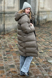 Viviana C Puffer Jacket | Dark Taupe | Jakke fra Neo Noir