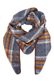 Leoni Chequered Scarf | Grey | Tørklæder fra Black Colour
