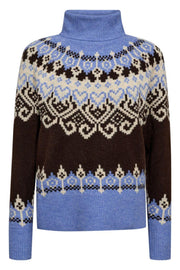 Merla Pullover 206759 | Coffee Bean Ml W Wedgewood Ml | Strik fra Freequent