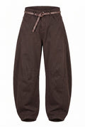 Colette Balloon Fit Trousers | Dark Maroon