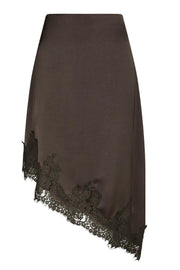 Fiora Lace Skirt | Dark Brown | Nederdel fra Neo Noir