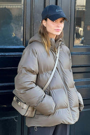 Fox C Puffer Jacket | Dark Taupe | Jakke fra Neo Noir