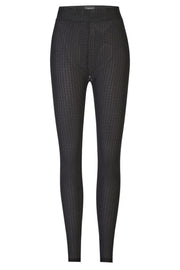 Isa Leggings | Black Wavy Lines | Leggings fra Liberté