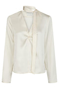 Susanna schwere Satinbluse | Perle | Bluse von Neo Noir – nedsat