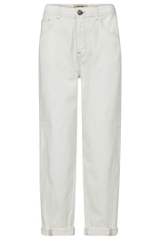 Aymen Melo Pant Ankle | White | Bukser fra Mos Mosh