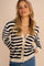 Kisana Stripe Knit Cardigan | Ecru | Strik fra Mos Mosh