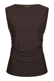 Liblana Mesh Top | Dark Brown | Bluse fra Neo Noir