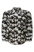 Flora Blouse | Black Creme Mint Flower | Bluse fra Liberté