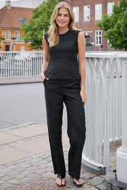 Emmett Boucle Pants | Black | Bukser fra Neo Noir