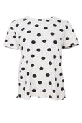 Zelda S/S T-Shirt | White Dot | T-shirt fra Black Colour