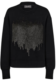 Dakota O-LS Glam Sweatshirt | Black | Sweats fra Mos Mosh