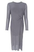 Alexis Dress W/Stones | Grey | Kjole fra Black Colour