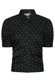 Frannie Dot Shirt | Black | Bluse fra Neo Noir