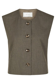 Birtha Waistcoat | Brown Melange | Waistcoat fra Neo Noir