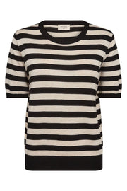 Joel Pullover 204793 | Black W. Moonbeam | Strik fra Freequent