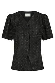 Jules B Pinstripe Blouse | Antracit | Bluse fra Neo Noir