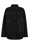 Emme Studs Shirt | Dunkelgrauer Denim | Shirt von Mos Mosh – nedsat