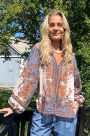 Indigo Blouse | Blue | Bluse fra Black Colour