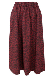 Abbie Leo Skirt | Wine Leopard | Nederdel fra Black Colour