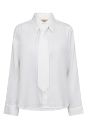 Ayen Stripe Shirt | White | Skjorte fra Mos Mosh