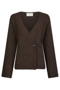 Marie Louise Knit Cardigan | Brown Melange | Strik fra Neo Noir