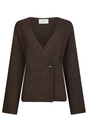 Marie Louise Knit Cardigan | Brown Melange | Strik fra Neo Noir