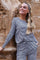 Liberté, Natalia Ls Boxy Blouse - D. Brown Creme Small Stripe