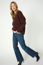Thora V-Neck Knit | Fudge | Strik fra Mos Mosh