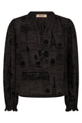 Tazzin Tale Light Blouse | Black | Bluse fra Mos Mosh – nedsat