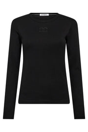Granny Embroidery LS Tee 33180 | Black | T-Shirt fra Co'couture
